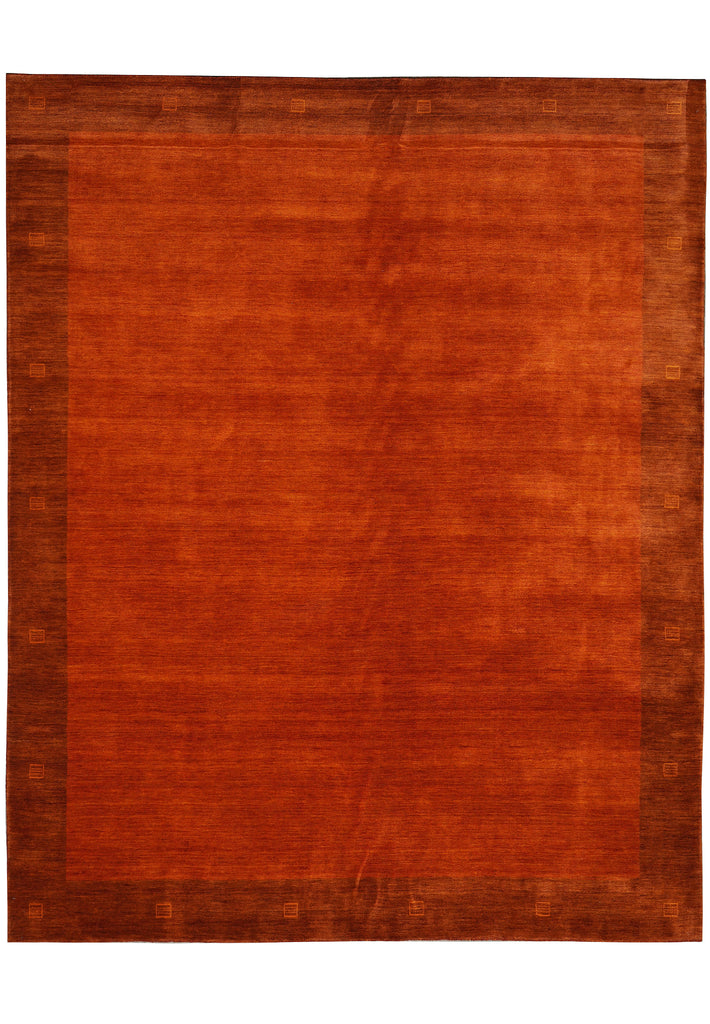 8 x 10 Contemporary Handmade Wool Rug Solid Red