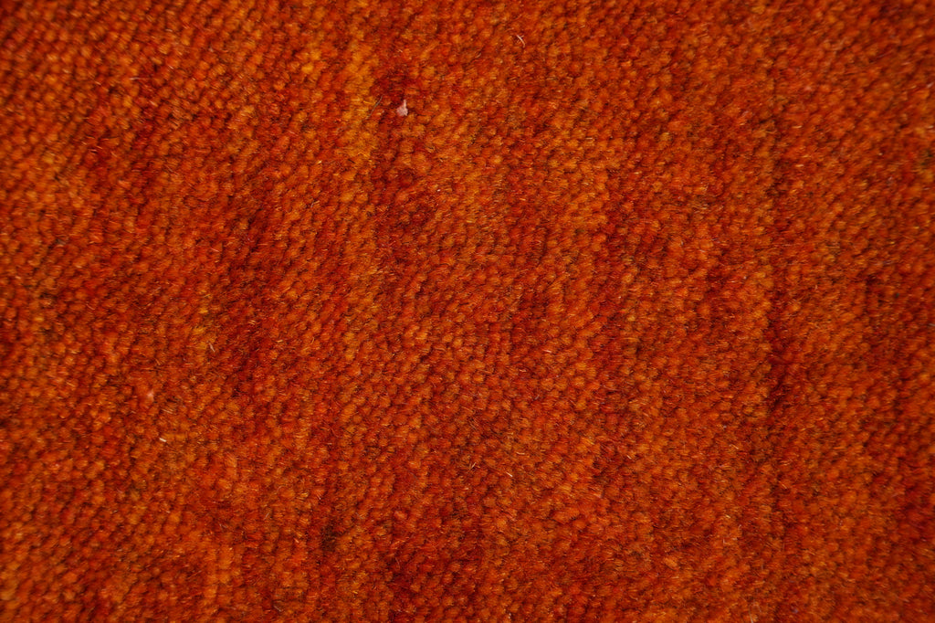 9 x 12 Orange Contemporary Handmade Wool Rug #F-4623a
