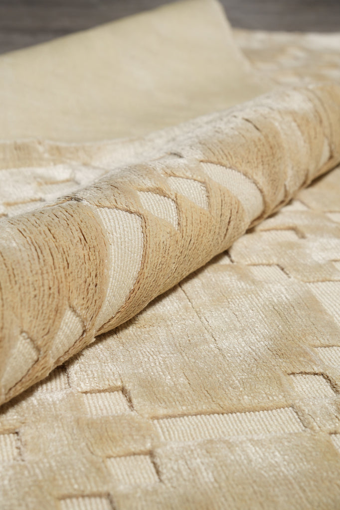 9 x 12 Modern Handmade bamboo Silk Rug #F-4626