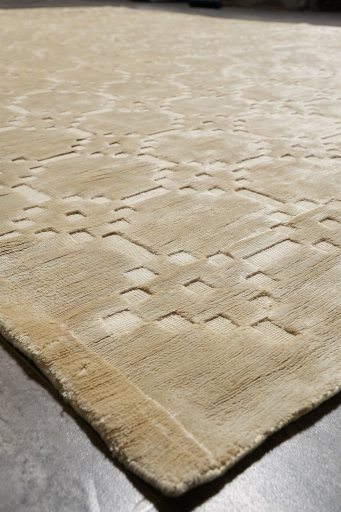 9 x 12 Modern Handmade bamboo Silk Rug #F-4626