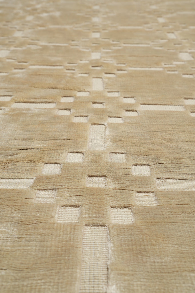 9 x 12 Modern Handmade bamboo Silk Rug #F-4626