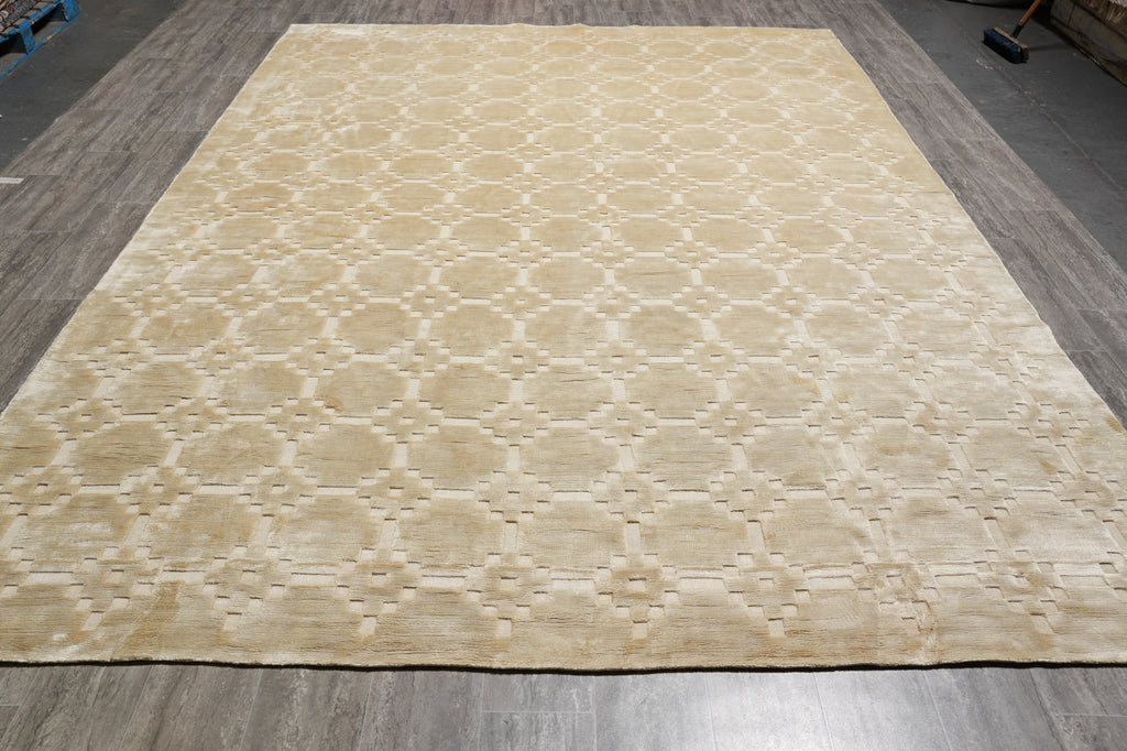 8 x 12 Bamboo Silk Handmade Rug #F-4627