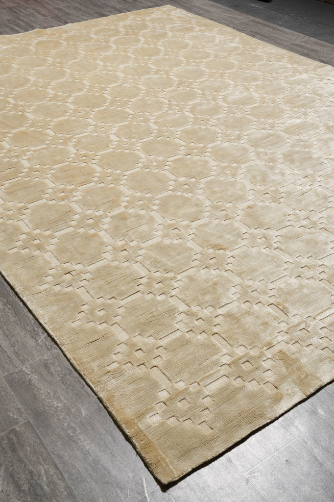 9 x 12 Modern Handmade bamboo Silk Rug #F-4626