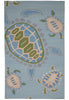 Load image into Gallery viewer, 5.3 x 8 Turtle Duhrry Wool Kilim Rug Light Aqua Blue Modern