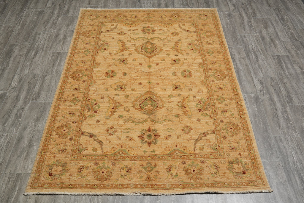 5 x 6.9 Chobi Peshawar Ziglar Rug Neutrals #PIX-HT-9484
