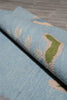 Load image into Gallery viewer, 5.3 x 8 Turtle Duhrry Wool Kilim Rug Light Aqua Blue Modern #F-4628