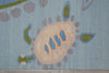 Load image into Gallery viewer, 5.3 x 8 Turtle Duhrry Wool Kilim Rug Light Aqua Blue Modern #F-4628