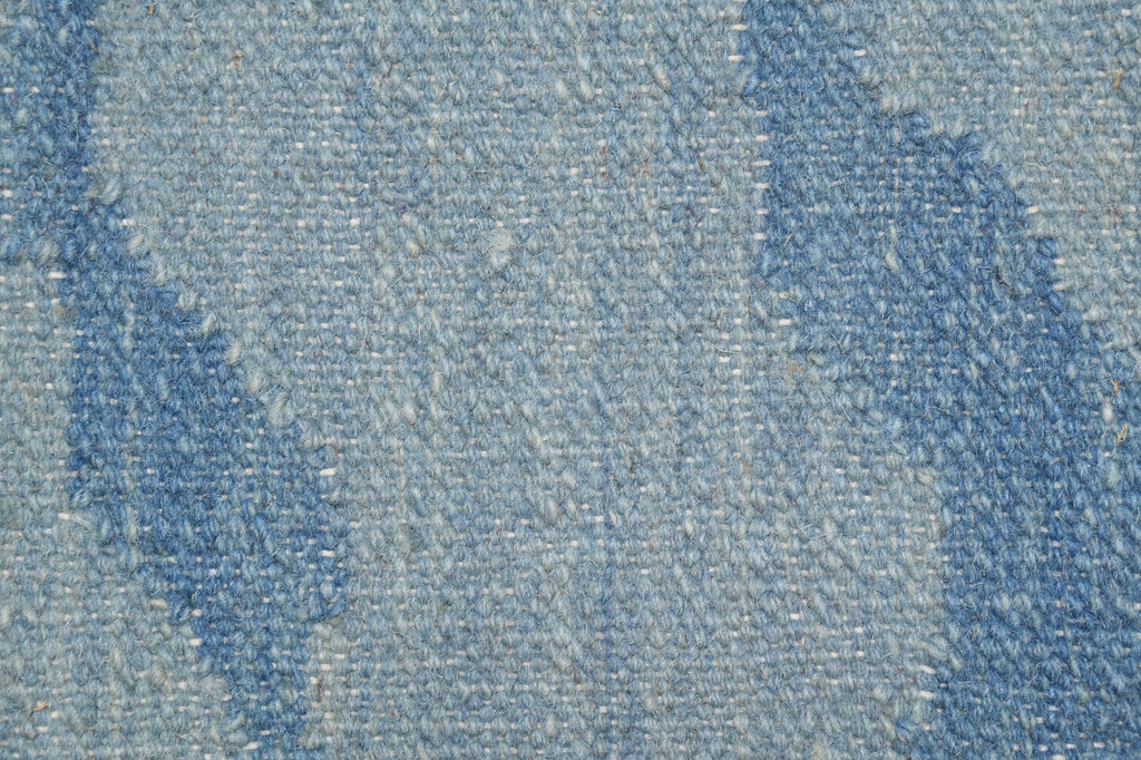 5.3 x 8.4 Light Blue Kilim Duhrry Rug Handmade Wool #F-4629