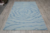 Load image into Gallery viewer, 5.3 x 8.4 Light Blue Kilim Duhrry Rug Handmade Wool #F-4629
