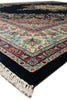 Load image into Gallery viewer, 9 x 12 Midnight Black Blue Hand-Knotted Rug Kerman Pattern #F-4384