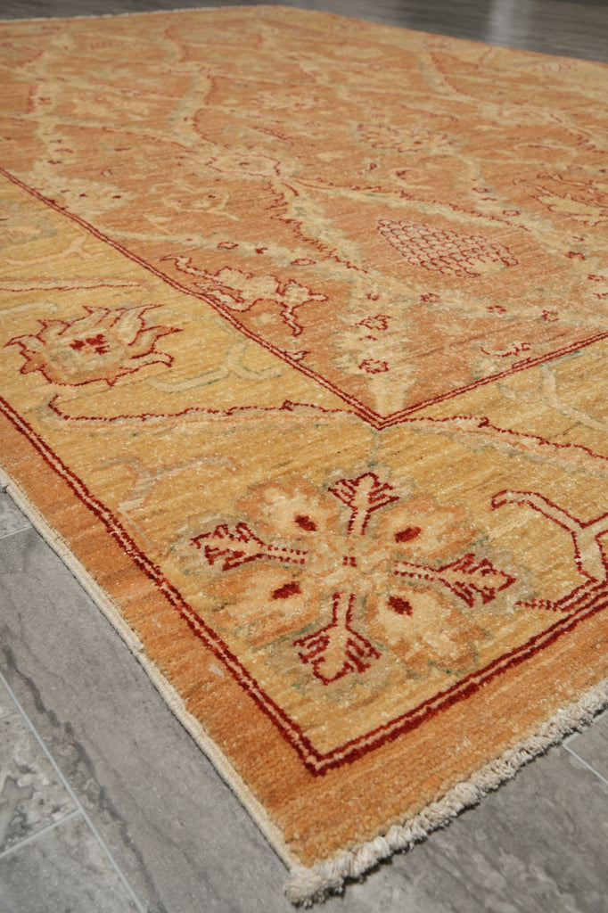 5.7 x 8 Apricot Chobi Peshawar Rug #PIX-HT-6142