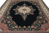 Load image into Gallery viewer, 9 x 12 Midnight Black Blue Hand-Knotted Rug Kerman Pattern #F-4384