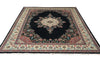 Load image into Gallery viewer, 9 x 12 Midnight Black Blue Hand-Knotted Rug Kerman Pattern #F-4384