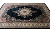 Load image into Gallery viewer, 9 x 12 Midnight Black Blue Hand-Knotted Rug Kerman Pattern #F-4384