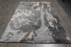 Load image into Gallery viewer, 6 x 9 Fine Quality Contemporary Handmade Wool and Silk Gray #F-4631