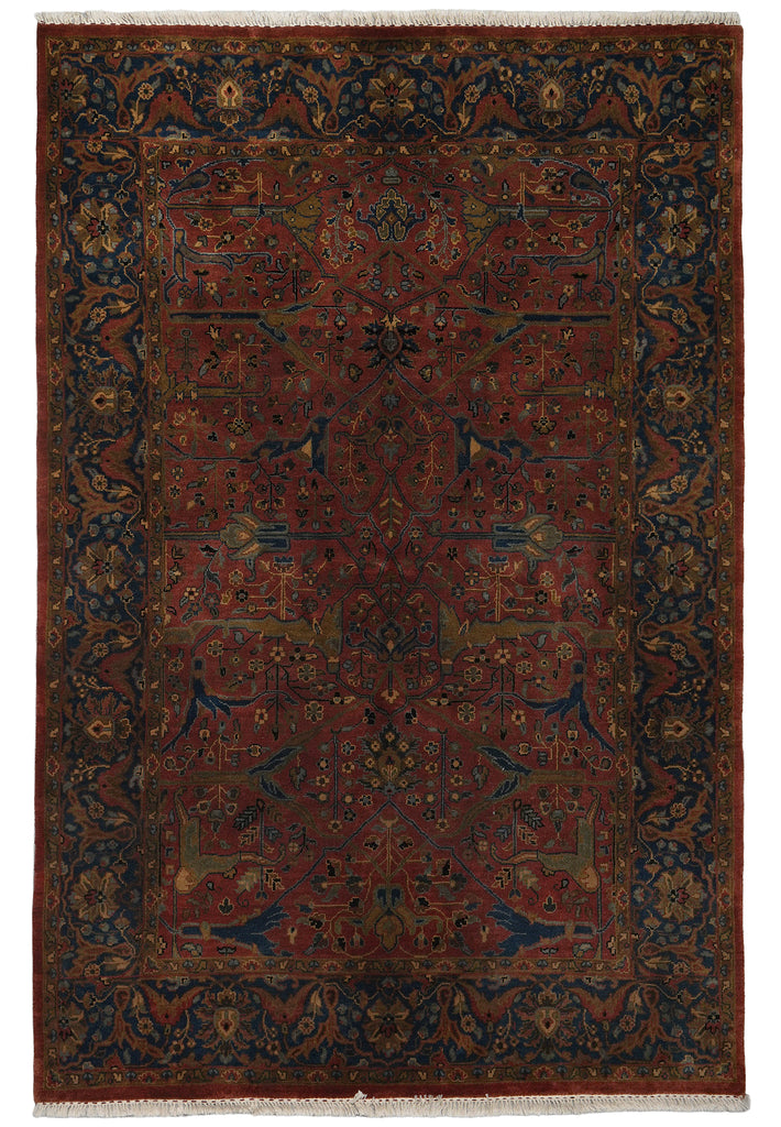 5.4 x 8 Quality Handmade Jaipour rug Lustrous Wool Dense Pile TRADITIONAL CARPET #PIX-2164