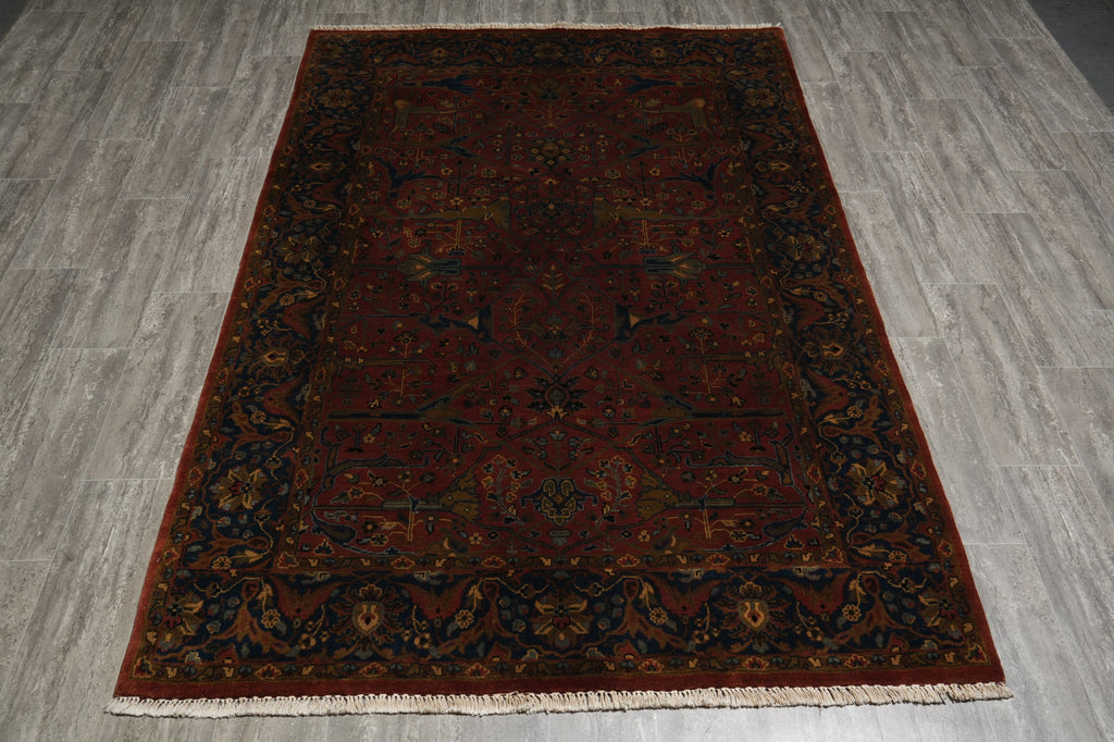 5.4 x 8 Quality Handmade Jaipour rug Lustrous Wool Dense Pile TRADITIONAL CARPET #PIX-2164