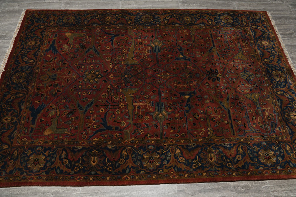 5.4 x 8 Quality Handmade Jaipour rug Lustrous Wool Dense Pile TRADITIONAL CARPET #PIX-2164