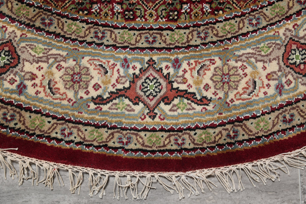5 x 5 Feet Round Mahi Tabriz Rug #F-4633