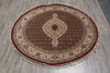 Load image into Gallery viewer, 5 x 5 Feet Mahi Herati Tabriz Rug Handmade Wool and Silk Quality Carpet #F-4633a