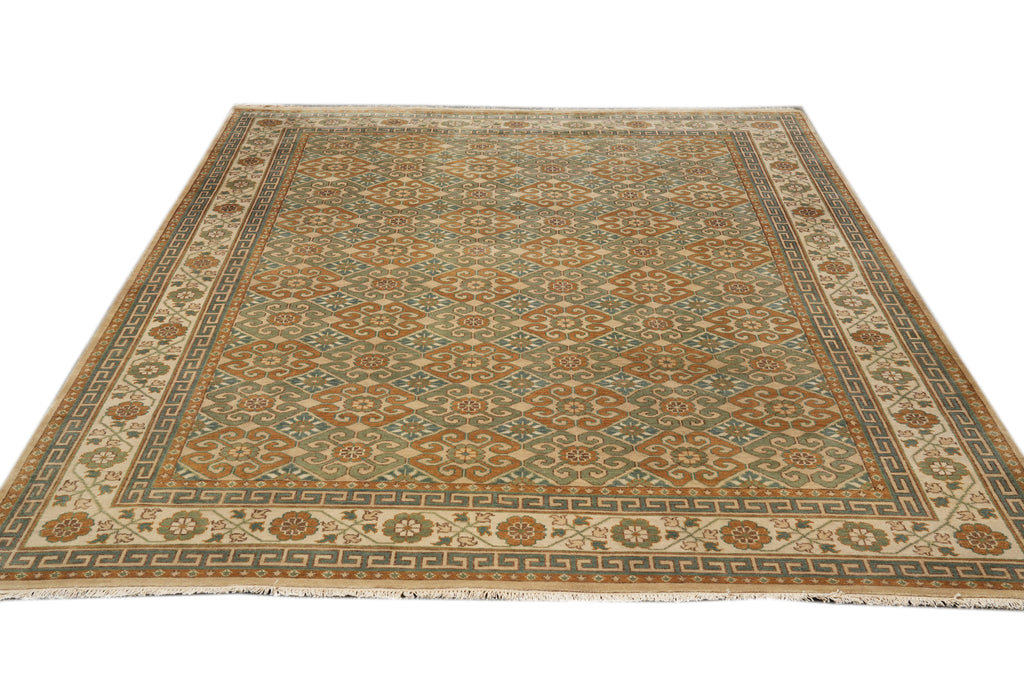 8.9 x 11.7 Quality Hand-Knotted Agra Rug #F-4386