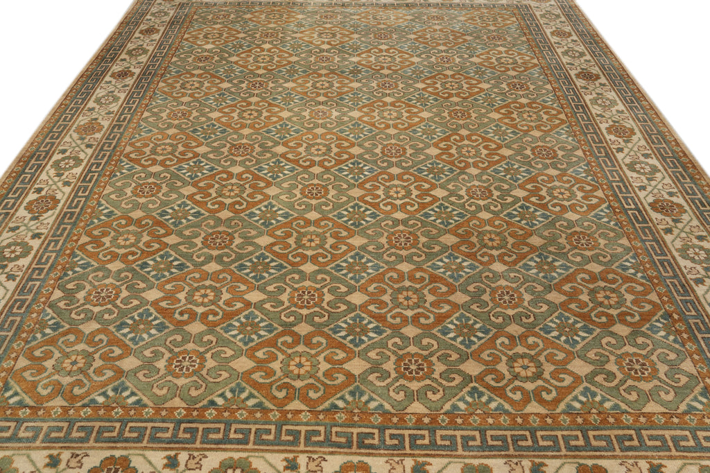 8.9 x 11.7 Quality Hand-Knotted Agra Rug #F-4386