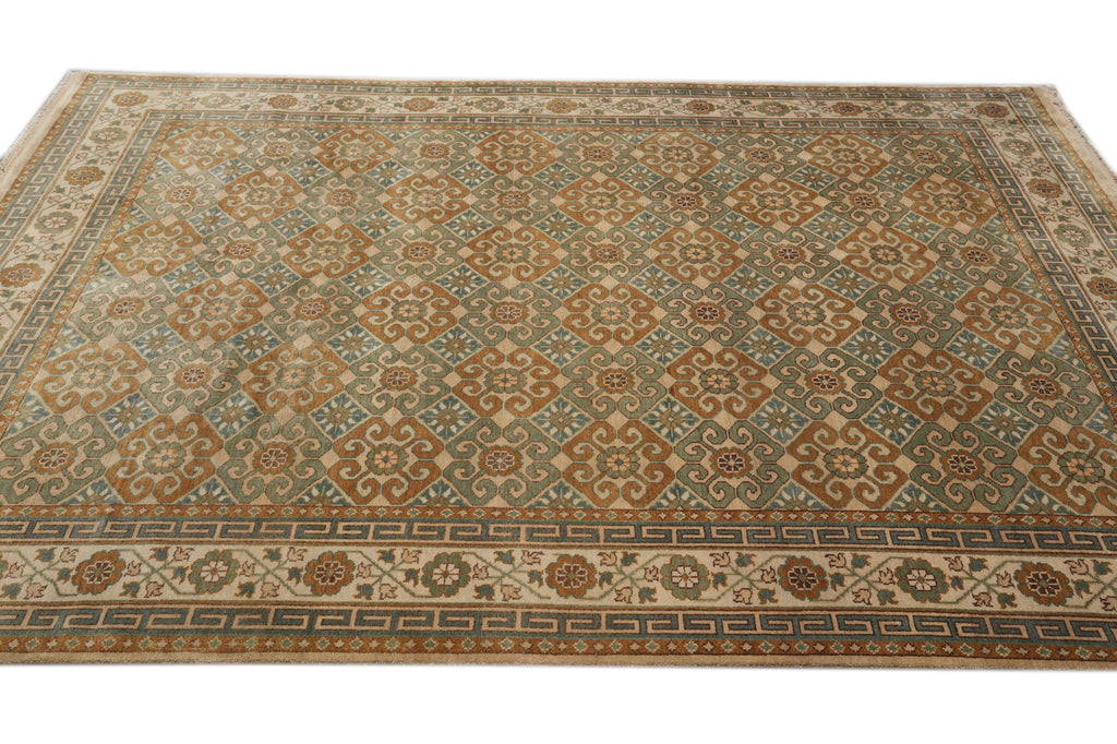 8.9 x 11.7 Quality Hand-Knotted Agra Rug #F-4386