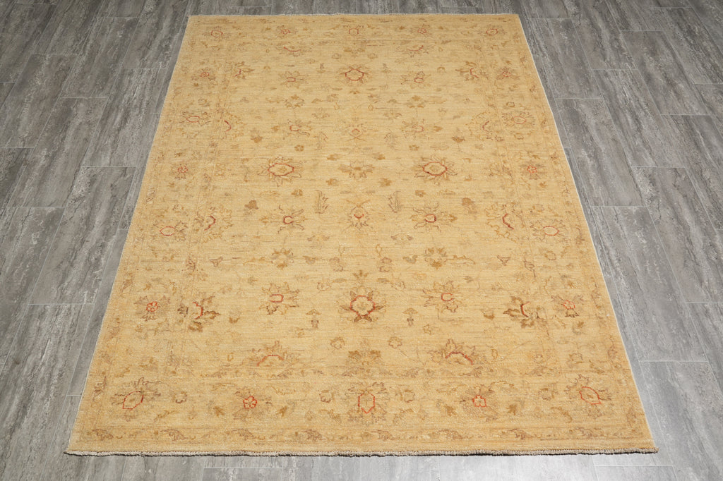 5 x 7 Ziegler Chobi Peshawar Natural Ghazni Wool Rug - Pakistan #PIX-22299