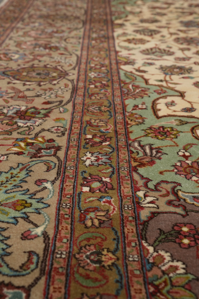 8 x 9.7 Genuine Persian Tabriz Rug Quality 400 KPSI Wool and Silk #PIX-16066