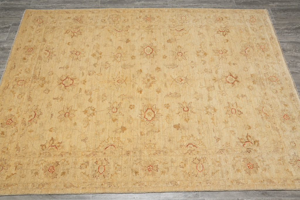 5 x 7 Ziegler Chobi Peshawar Natural Ghazni Wool Rug - Pakistan #PIX-22299
