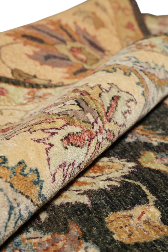 8.10 x 12.1 New Hand-Knotted Quality Rug Natural Wool Black #F-4387