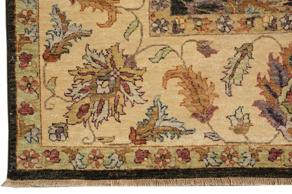 8.10 x 12.1 New Hand-Knotted Quality Rug Natural Wool Black #F-4387