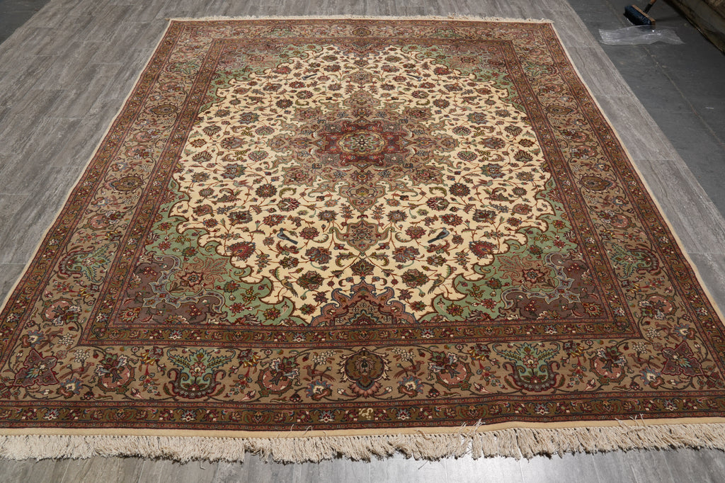 8 x 9.7 Genuine Persian Tabriz Rug Quality 400 KPSI Wool and Silk #PIX-16066