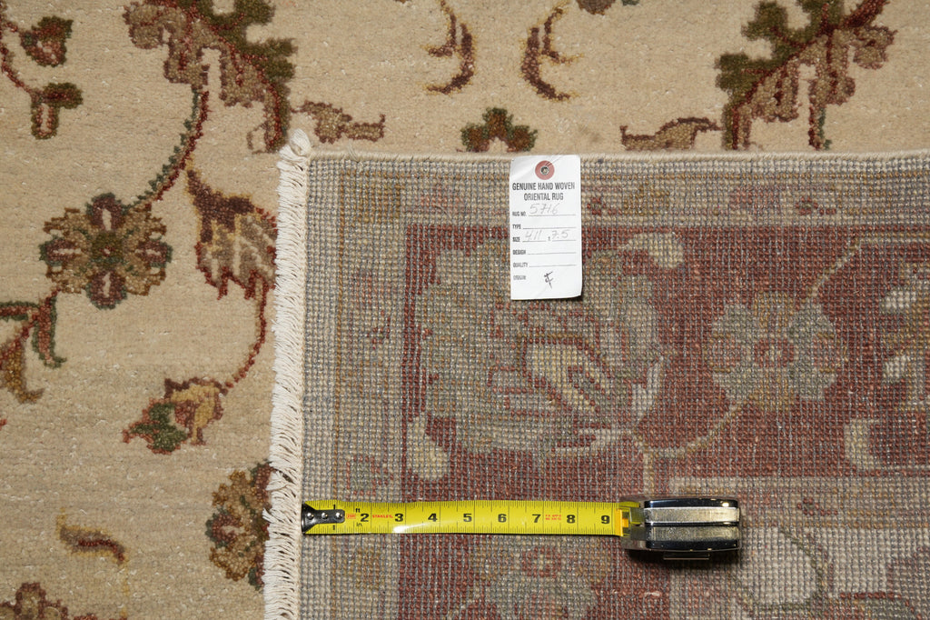 5 x 7.5 Handmade Jaipur Rug Beige Coral #F-5716