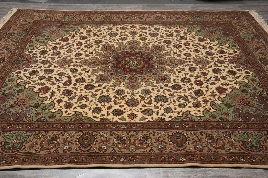 8 x 9.7 Genuine Persian Tabriz Rug Quality 400 KPSI Wool and Silk #PIX-16066