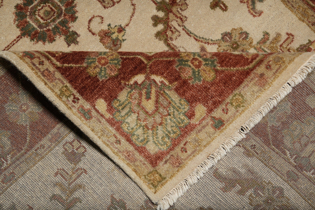 5 x 7.5 Handmade Jaipur Rug Beige Coral #F-5716