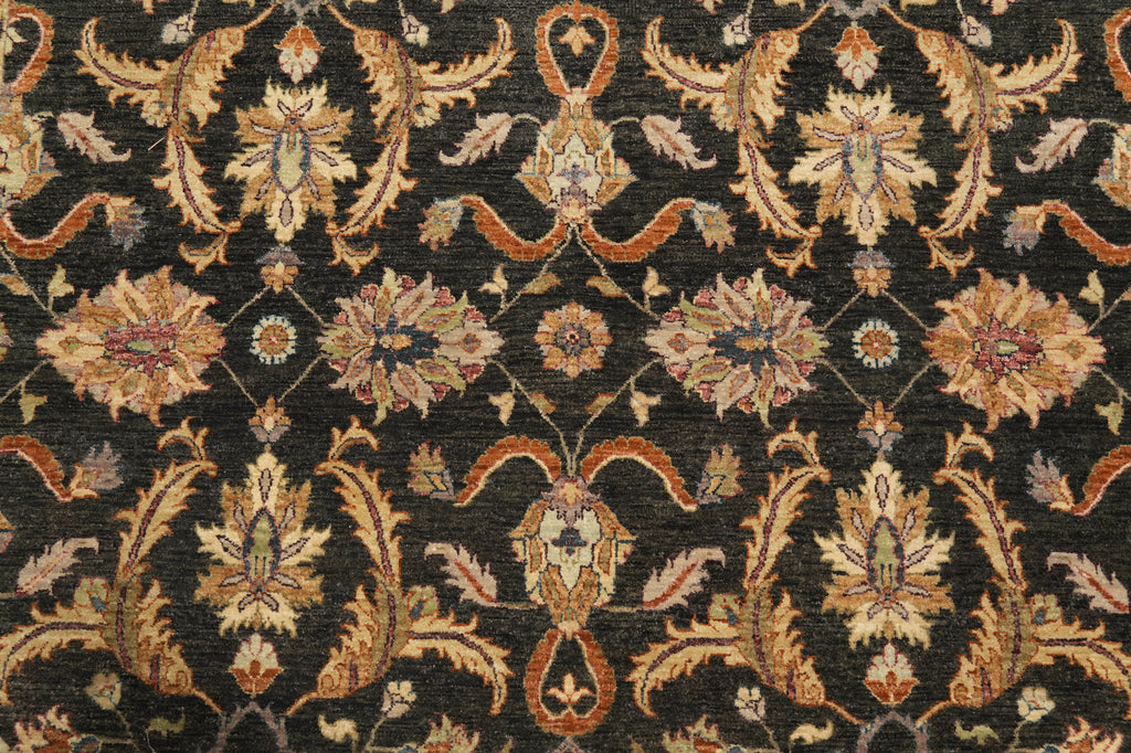 8.10 x 12.1 New Hand-Knotted Quality Rug Natural Wool Black #F-4387