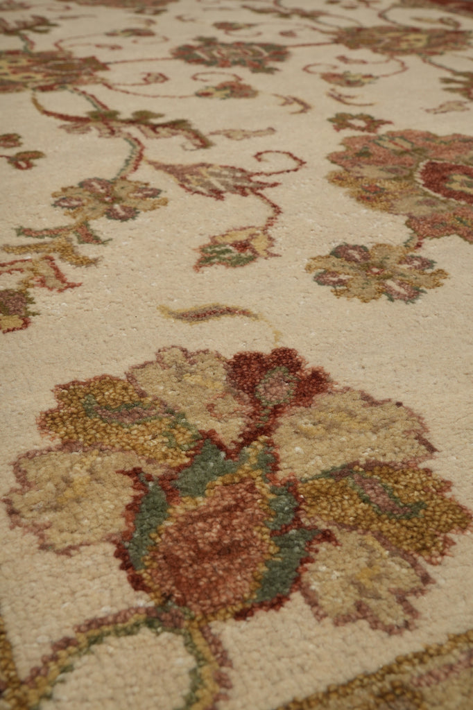 5 x 7.5 Handmade Jaipur Rug Beige Coral #F-5716