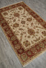 Load image into Gallery viewer, 5 x 7.5 Handmade Jaipur Rug Beige Coral #F-5716