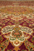Load image into Gallery viewer, 9.1 x 12.3 Quality Natural Wool Detailed Hand-Knotted Carpet Burgundy Gold #F-4388