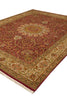Load image into Gallery viewer, 9.1 x 12.3 Quality Natural Wool Detailed Hand-Knotted Carpet Burgundy Gold #F-4388