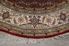 Load image into Gallery viewer, 6 Feet Round Mahi Tabriz Quality Rug Wool and Silk Handmade India #F-4634