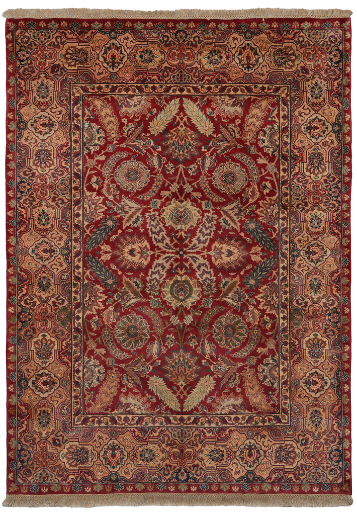 5 x 7 Indian Red Jaipur Handmade Rug #PIX-4767