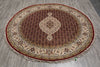 Load image into Gallery viewer, 6 Feet Round Mahi Tabriz Quality Rug Wool and Silk Handmade India #F-4634