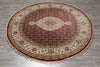 Load image into Gallery viewer, 6 Feet Round Mahi Tabriz Quality Rug Wool and Silk Handmade India #F-4634