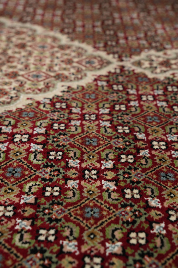 6 x 6 Feet Round Mahi Tabriz Quality Wool and Silk Handmade Rug #F-4635