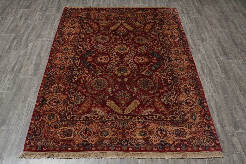 5 x 7 Indian Red Jaipur Handmade Rug #PIX-4767