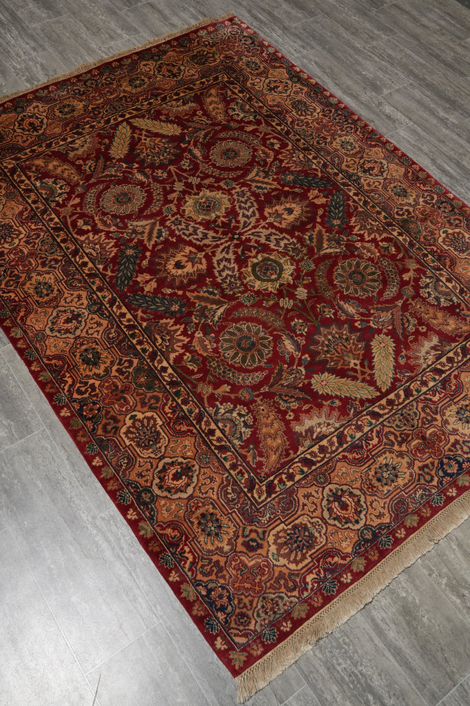 5 x 7 Indian Red Jaipur Handmade Rug #PIX-4767