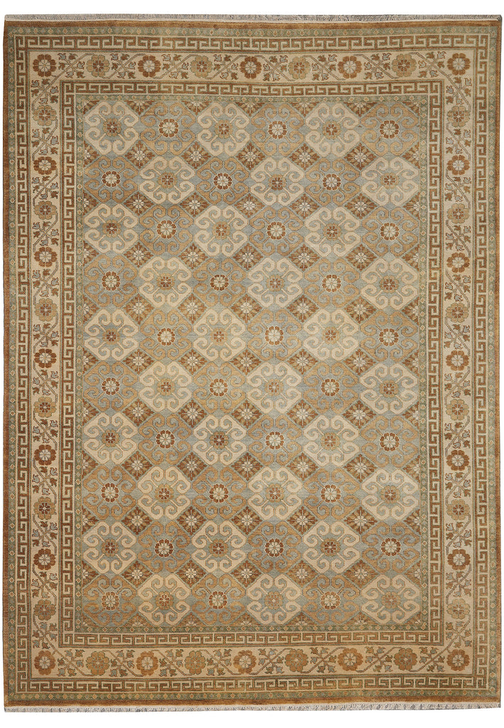 8.6 x 11.7 A Great Rug Transitional Hand-Knotted Quality Wool Carpet #F-4390