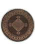 Load image into Gallery viewer, 5 x 5 Feet Round Quality Handmade Rug Wool and Silk Black Mahi Tabriz